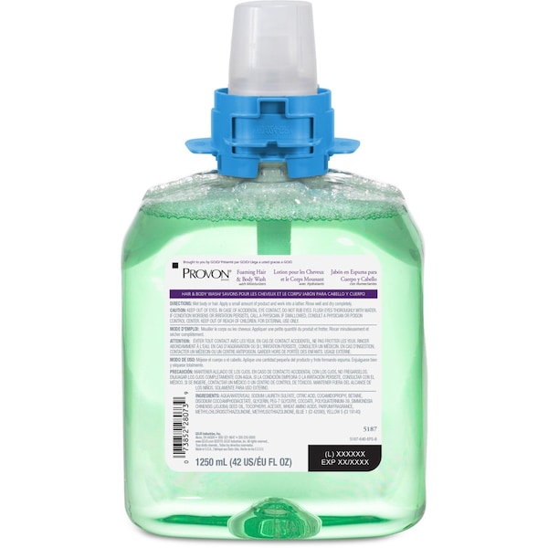 Provon 1,250 mL Foam Body Wash/Shampoo Combo Cartridge - 5187-04
