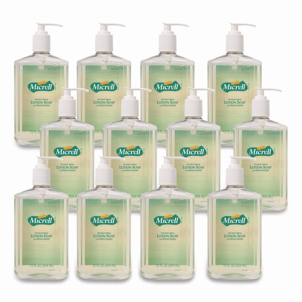 Micrell Antibacterial Lotion Soap, Floral Scent, 12 oz - 9759-12