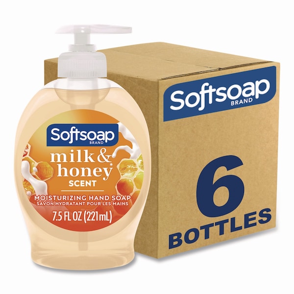 Softsoap Liquid Hand Soap Pumps, Milk and Honey Scent, 7.5 oz, 6PK - US04965ACT