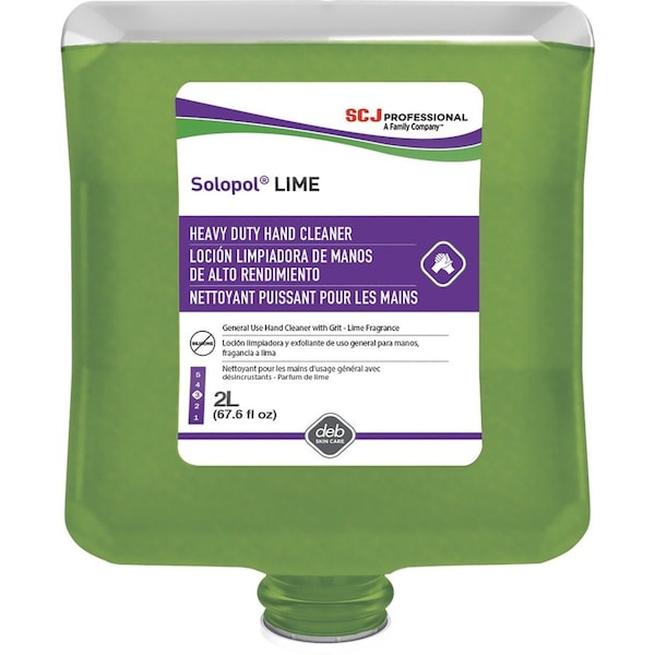 Sc Johnson Solopol Lime Heavy Duty Hand Cleaner Dispenser Refill, 67.6 oz, 4PK - LIM2LT