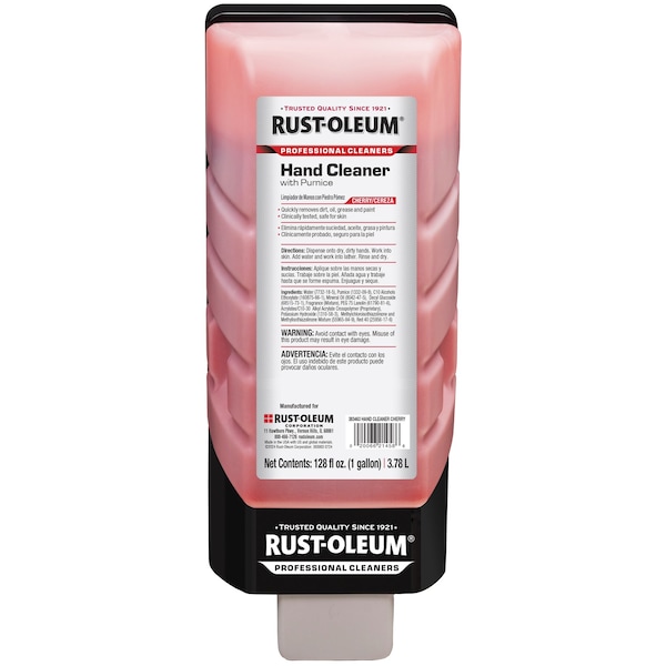 Rust-Oleum Professional Cleaners Hand Cleaner with Pumice, Red, Cherry, 1 Gallon - 383463