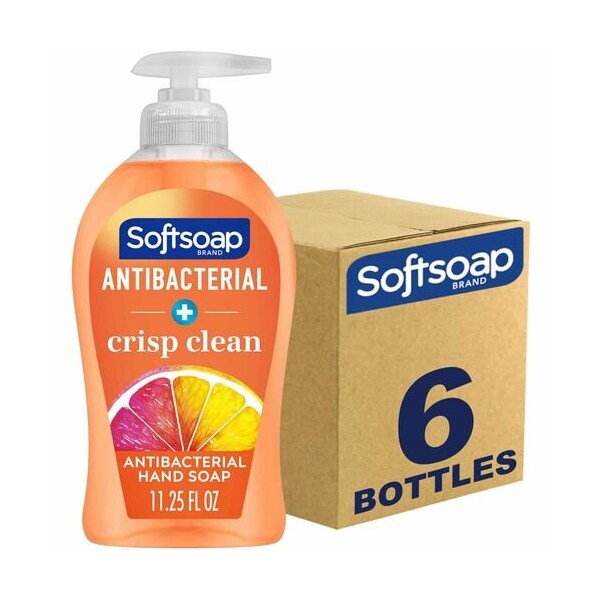 Softsoap Hand Soap, Liquid, Crisp Clean, Antibac, 11.25 fl oz, OE, 6PK - CPCUS03562ACT