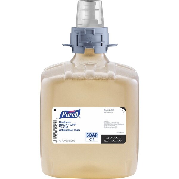 Purell Soap, Foam, Antimicrobial, CS4 Dispenser, 1250ml, BN, PK 3 - GOJ518103