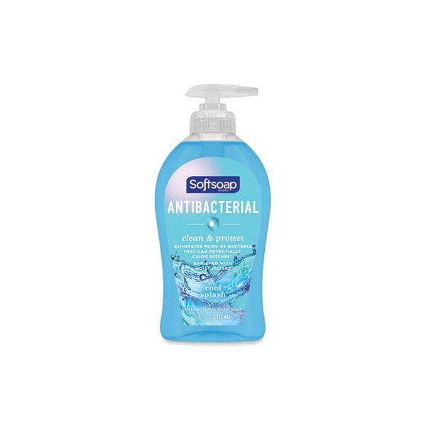 Softsoap Antibacterial Hand Soap, Clean & Protect, Cool Splash, 11.25 Oz Pump Bottle - 98537EA