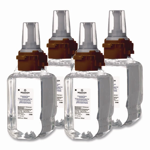 Brighton Professional Foaming Hand Soap Refill for ADX 7 Dispenser, Unscented, 700 mL, 4PK - 21884