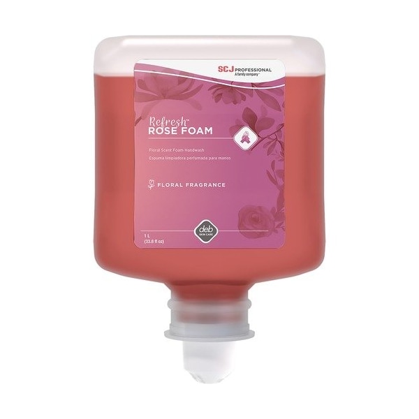Sc Johnson Handwash, Foam, Enchanted Rose, f/Cleanse Disp, 1 L, Pink - SJNRFW1L