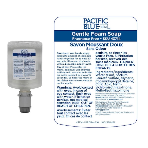 Georgia-Pacific 1200 ml Foam Hand Soap Cartridge - 43714