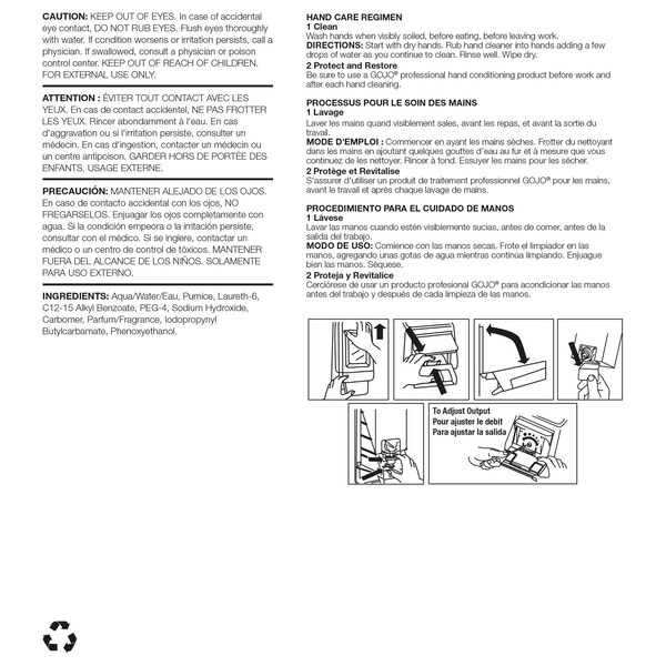 Gojo 5000 ml Gel Hand Cleaner Cartridge - 7590-02