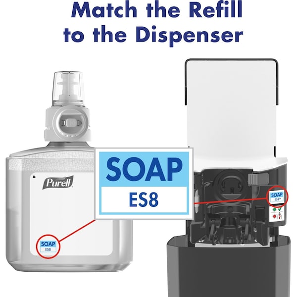 Purell Hand Soap, Series ES8, 1,200 mL, Foam, Fragrance Free, Requires Dispenser, 2 PK - 7772-02