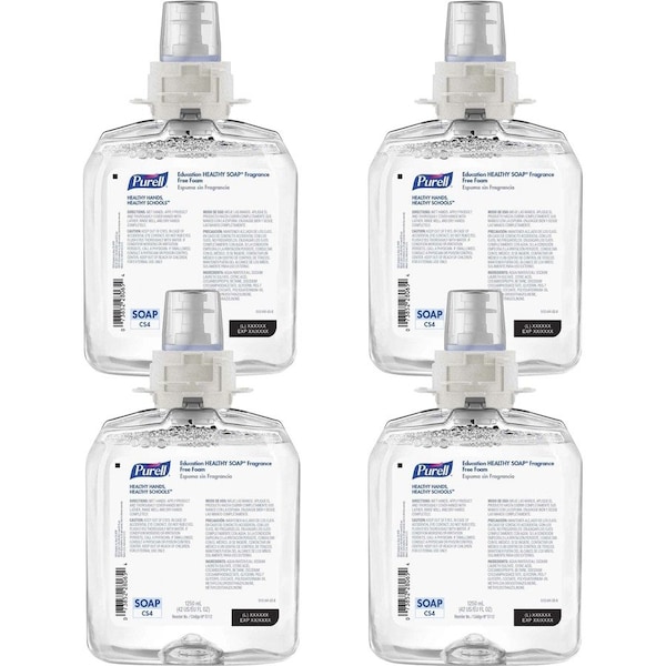 Purell Soap Refills, Foam, f/CS4 Dispenser, 1250ml, , Clear, PK 4 - GOJ511204