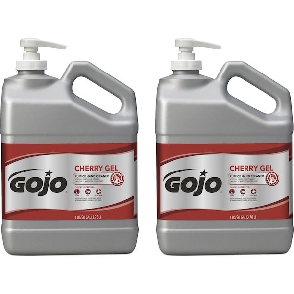Gojo 1 gal (3.8 L) Cherry Gel Pumice Hand Cleaner 2 PK - GOJ235802CT