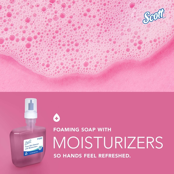 Kimberly-Clark Professional Foam Hand Soap, 1.2 L Hand Soap Refills for KCP ICON & Scott Pro Automatic Dispensers (2 Bottles) - 91592