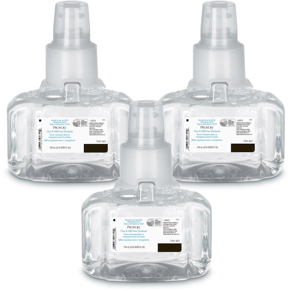 Provon 23.7 fl oz (700 mL) LTX-7 Clear & Mild Foam Handwash Refill 3 PK - GOJ134103CT