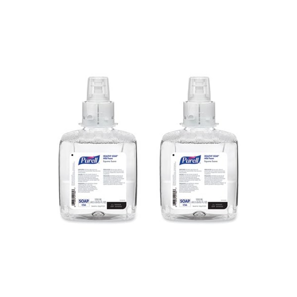 Gojo PURELL, HEALTHY SOAP MILD FOAM, FOR CS6 DISPENSERS, 1,200 ML, 2PK - 657402CT