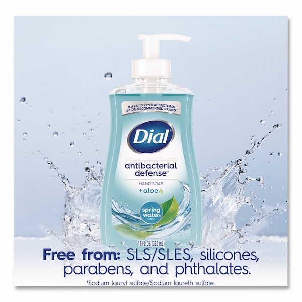 Dial Antibacterial Liquid Hand Soap, Spring Water, 11 oz - 00017000209524