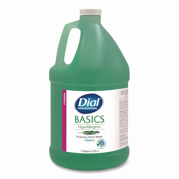Dial Professional Basics Foaming Hand Wash, Unscented, 1 gal Refill Bottle - 1700035438