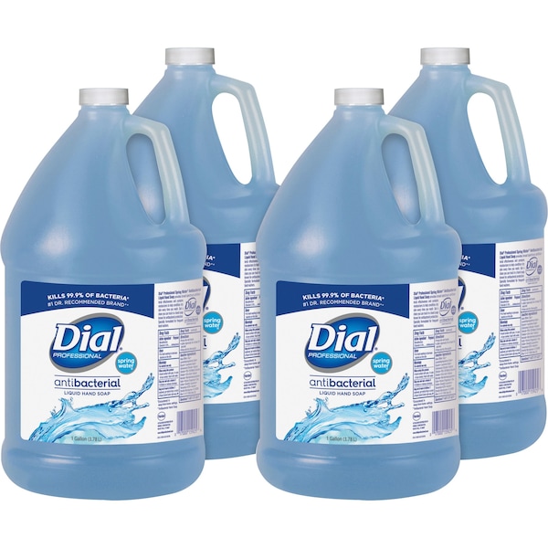 Dial 1 gal (3.8 L) Spring Water Scent Liquid Hand Soap 4 PK - DIA15926CT