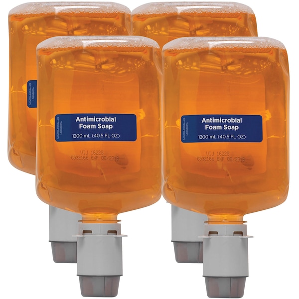 Pacific Blue Ultra 40.6 fl oz (1200 mL) Antimicrobial BZK Foam Soap Manual Dispenser Refills 4 PK - GPC43819