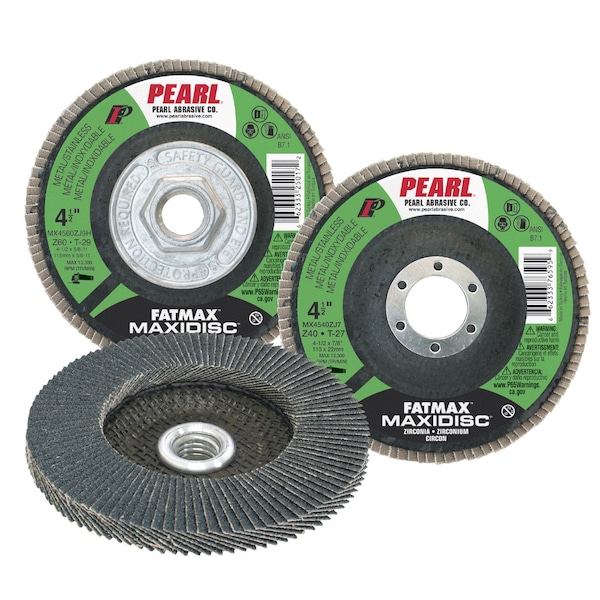 Discos de Láminas Maxidisc Zirconia Fatmax Pearl 4-1/2 x 5/8-11 Z80 T-29 - MAX4580ZJ9H