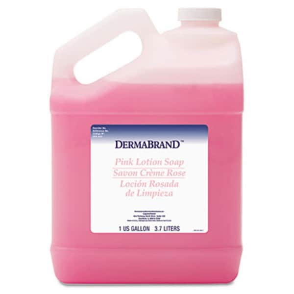 Dermabrand Mild Cleansing Pink Lotion Soap- Pleasant Scent- Liquid- 1 gal Bottle - DE30662