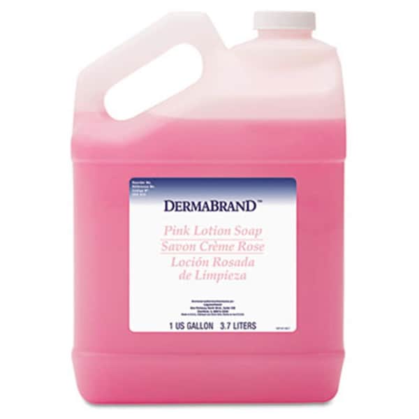Dermabrand Mild Cleansing Pink Lotion Soap- Pleasant Scent- Liquid- 1 gal Bottle- 4/Carton - DE30661