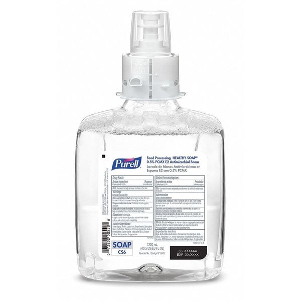 Purell Hand Soap, Series CS6, 1,200 mL, Foam, Fragrance Free, 2 PK - 6582-02