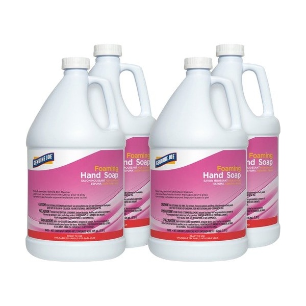 Genuine Joe Genuine Joe Handwash, Foam, Ultra Mild, 1 Gallon, Pink, 4PK - GJO18418CT