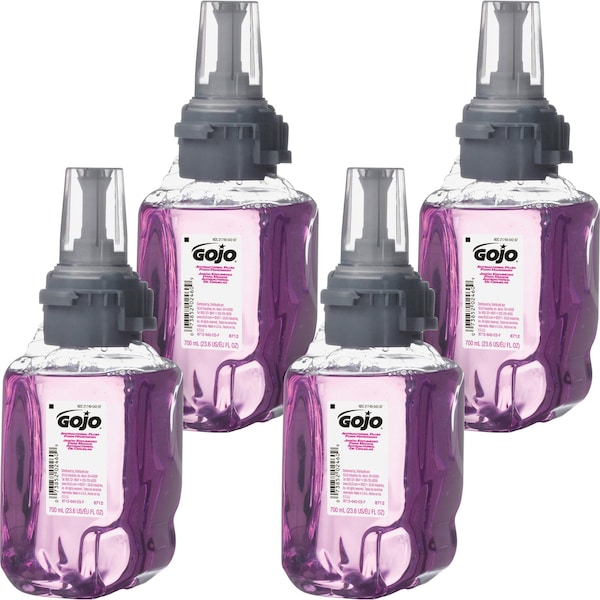 Gojo 23.7 fl oz (700 mL) ADX-7 Dispenser Antibacterial Hand Soap Refill 4 PK - GOJ871204CT