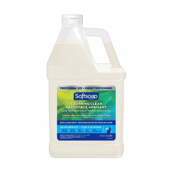 Softsoap Hand Soap, Liquid, Pro Format, Aloe Vera, 128oz, Pearl - CPC61036483