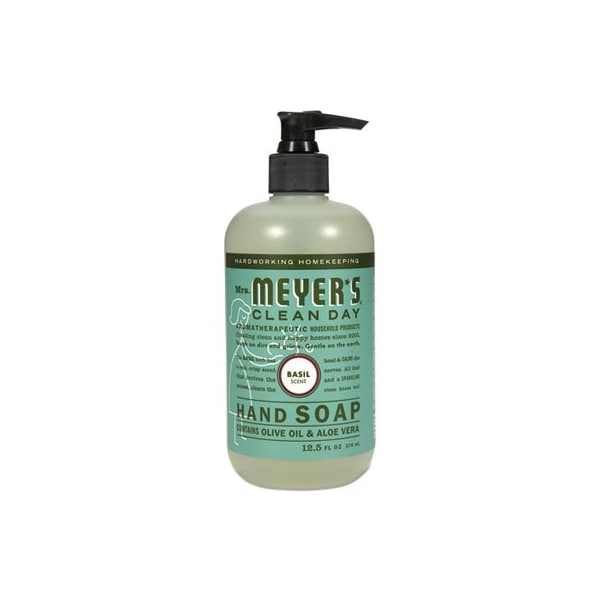 Sc Johnson Mrs.Meyers, CLEAN DAY LIQUID HAND SOAP, BASIL, 12.5 OZ - 651344EA