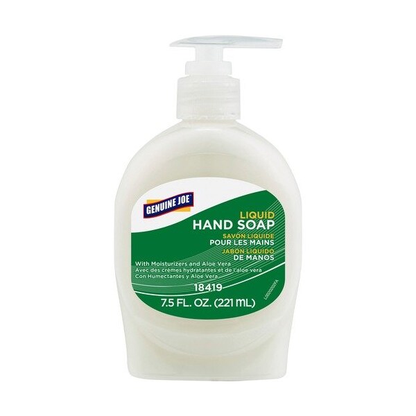 Genuine Joe Genuine Joe Soap, Lotion, w/Aloe, Pump Bottle, 7.5oz, White - GJO18419