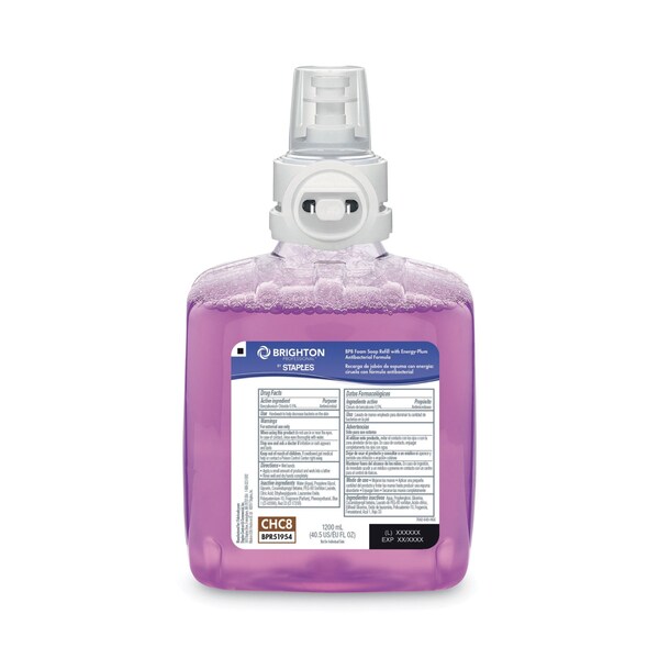 Brighton Professional BP8 Foam Hand Soap Refill, Fruity Scent, 1,200 mL, 2PK - 51954