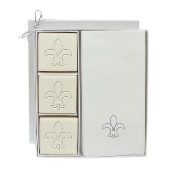 Step-Up Relief Eco Luxury Courtesy Gift Set-S-Fleur-De-Lys Soap - ST2927412