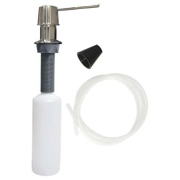Danco 10039B Soap Dispenser with Nozzle, 12 oz Capacity, MetalPlastic, Brushed Nickel - 10039