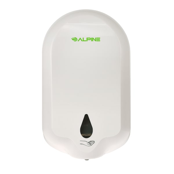 Alpine Industries Automatic Gel Hand Sanitizer/Soap Dispenser, 1100mL, White - 431-L