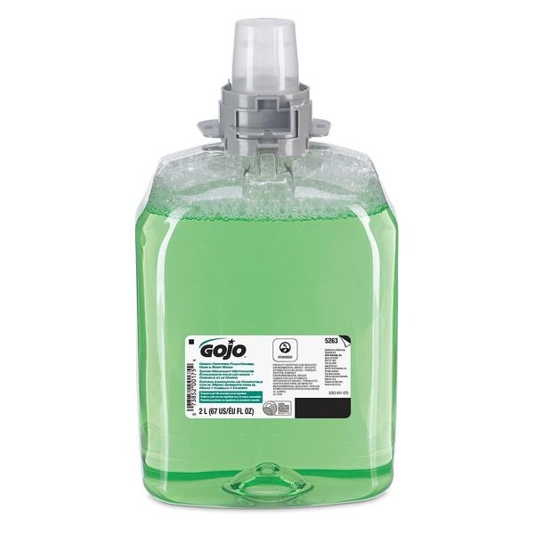 Gojo Foam Hand & Body Wash Refill 2000 ml, Green Certified, Fits 5270-06, 5270-0, Cucumber-Melon, 2 Pack - 5263-02