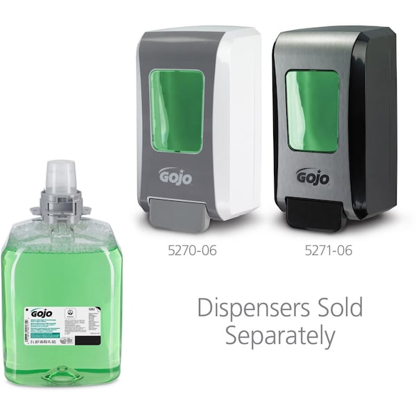 Gojo Foam Hand & Body Wash Refill 2000 ml, Green Certified, Fits 5270-06, 5270-0, Cucumber-Melon, 2 Pack - 5263-02