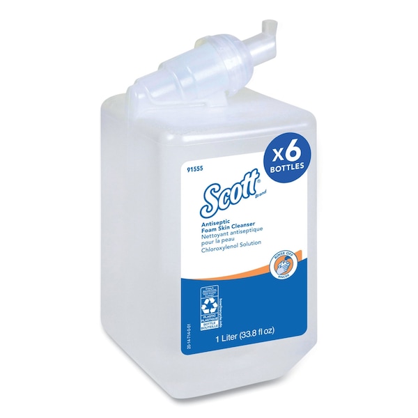 Scott Control Antiseptic Foam Skin Cleanser, Unscented, 1000 mL Refill, PK6 - 91555