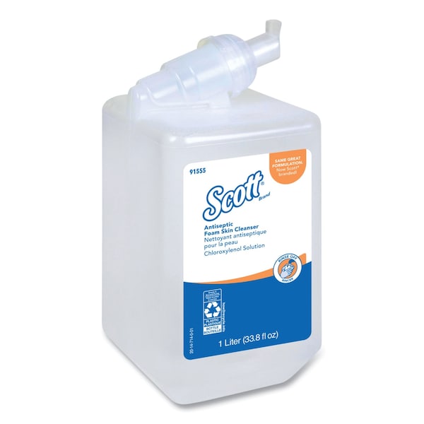 Scott Control Antiseptic Foam Skin Cleanser, Unscented, 1000 mL Refill, PK6 - 91555