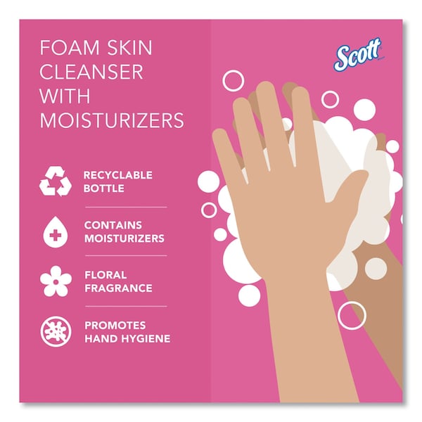 Scott Pro Foam Skin Cleanser w/Moisturizers, Citrus Floral, 1.2L Refill, PK2 - KCC 91592