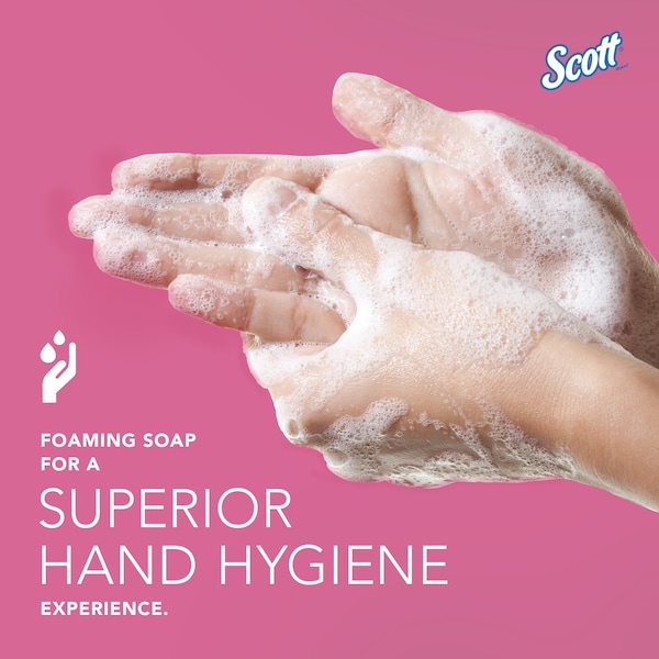 Kimberly-Clark Professional Foam Hand Soap, 1.0 L Hand Soap Refills for compatible Scott Essential Manual Dispensers (6 Bottles) - 91552