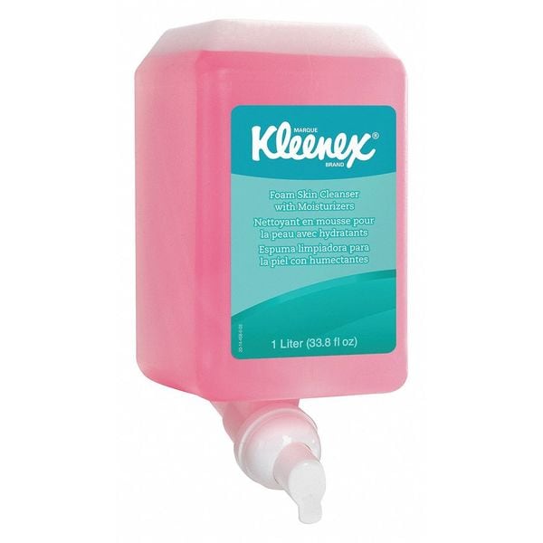 Kimberly-Clark Professional Foam Hand Soap, 1.0 L Hand Soap Refills for compatible Scott Essential Manual Dispensers (6 Bottles) - 91552