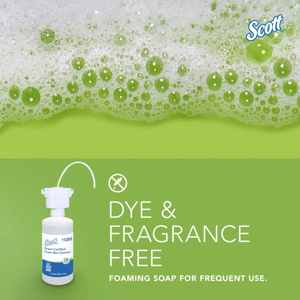 Kimberly-Clark Professional Green Certified Foam Hand Soap, 1.5 L Refills for KCP Automatic Counter-Mount Dispensers (2 Bottles) - 11285