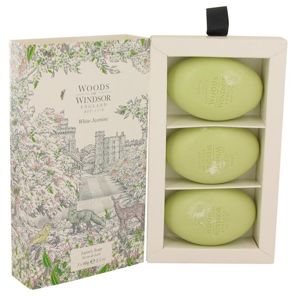 Woods Of Windsor 2.1 oz White Jasmine by  Three Luxury Soap for Women - 538836