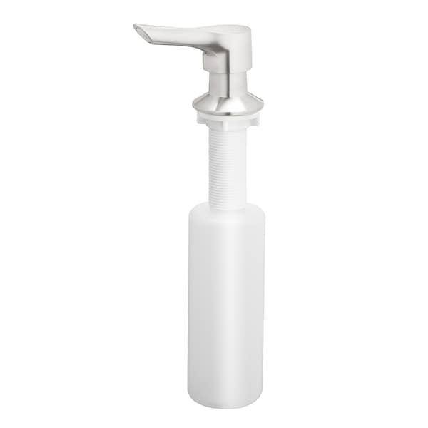Oakbrook Collection OakBrook Brushed Nickel White Plastic Lotion/Soap Dispenser - A502002NP-ACF1