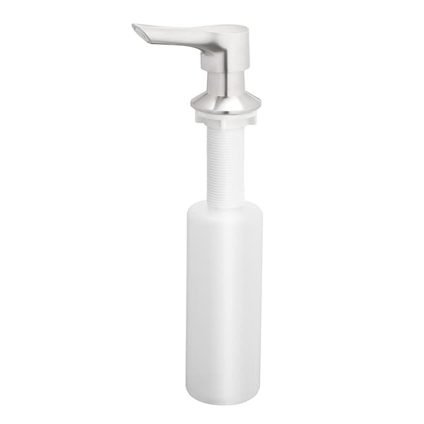 Oakbrook Collection OakBrook Brushed Nickel White Plastic Lotion/Soap Dispenser - A502002NP-ACF1