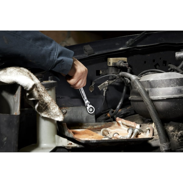Llave combinada Milwaukee Tool de 9/16 pulgadas SAE con cabeza flexible - 45-96-9815