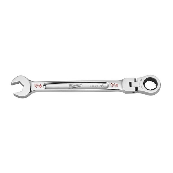 Llave combinada Milwaukee Tool de 9/16 pulgadas SAE con cabeza flexible - 45-96-9815