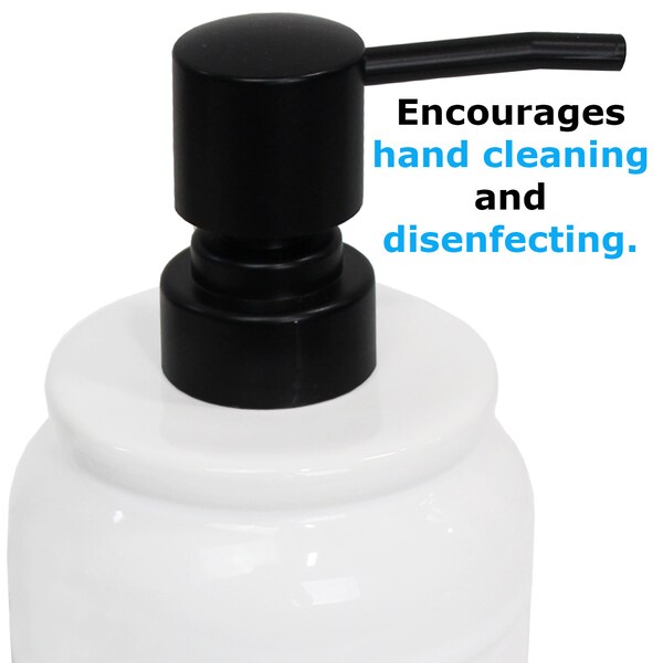 Blue Donuts 2 Piece Soap and Lotion Dispenser Set With Metal Rack - BD3928105