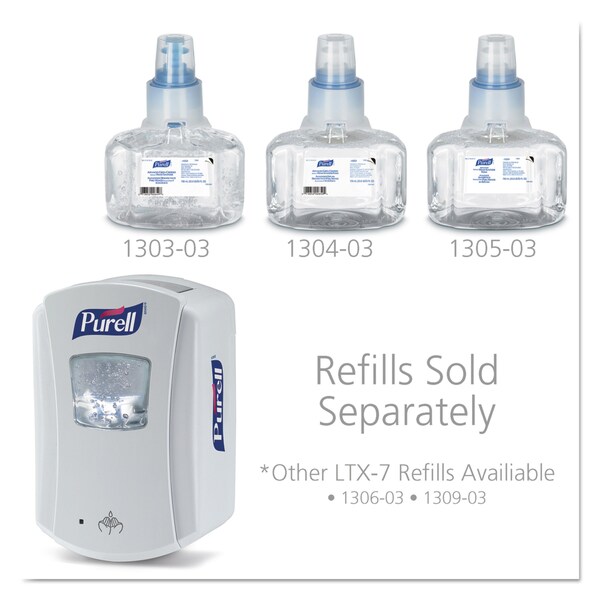 Purell LTX-7 Touch-Free Dispenser, 700 mL, 5.75 x 4 x 8.62, White - 1320-04